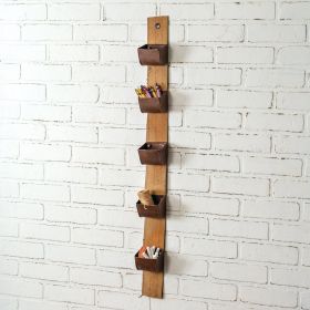 Hanging Utility Belt Organizer with 5 Metal Pockets