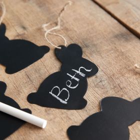 Cutout Bunny Chalkboard Tags