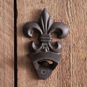 Fleur De Lis Wall Mounted Bottle Opener