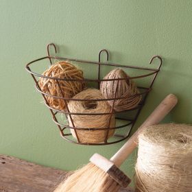 Rustic Wire Hanging Basket
