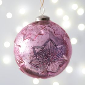 Snowflake Mercury Glass Ornament