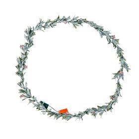Christmas Garland, 9-FT Realistic Greenery Decorated with Vines, Olive Leaves, and Berries