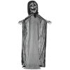 Creepy Halloween Skeleton Witch Decoration Animated Prop with Light Up Eyes and Chest Howling Chain Sound