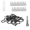 20 PCS Q-Hanger Hooks, 2.17 in Q Hanger String Light Hooks Outdoor, Heavy Duty Outdoor Screw Hooks with Security Buckle