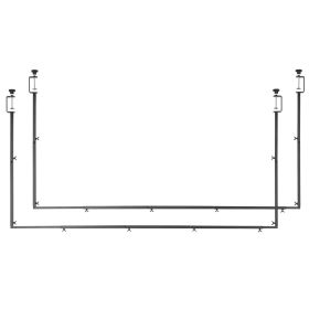 Over The Table Rod Stand with Clamps, 13"-42" Tall & 28"-98" Length Adjustable, 2 Packs Table Arch Stand