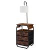 Floor Lamp with Table, 2-Tier End Table with 3 Drawers and 3 Color Temperature Lighting
