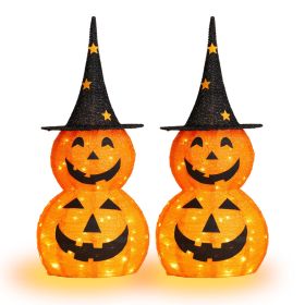 Replace 755957762pcs 3ft Halloween Collapsible Pumpkin Decorations 150 LED Lights