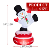 4.8FT Lighted Christmas Inflatable Decoration, Large Rotating Snowman with Motor