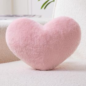 Heart Pillow Cute Fuzzy Pillows Throw Pillows for Bed Livingroom Home Decor Cushion Decorative Aesthetic Preppy Pillows Pink1,Large 19"x15"