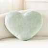 Heart Pillow Cute Fuzzy Pillows Throw Pillows for Bed Livingroom Home Decor Cushion Decorative Aesthetic Preppy Pillows Green,Small 13"x10"