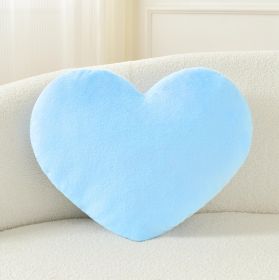 Heart Pillow Cute Fuzzy Pillows Throw Pillows for Bed Livingroom Home Decor Cushion Decorative Aesthetic Preppy Pillows Blue,Large 19"x15"