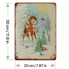 CIFbuy 1PC Rustic Iron Metal Wall Sign Winter Reindeer Snowy Woods Pattern No Text Christmas Holiday Home Outdoor Wall Art Decor Orname TikTok, TikTok