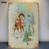 CIFbuy 1PC Rustic Iron Metal Wall Sign Winter Reindeer Snowy Woods Pattern No Text Christmas Holiday Home Outdoor Wall Art Decor Orname TikTok, TikTok