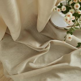 2 Piece Semi Sheer Voile Window Curtain Grommet Panels for Bedroom & Living Room (54" W x 84" L, Silver Grey)