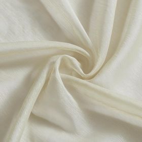 2 Piece Semi Sheer Voile Window Treatment Curtain Grommet Panels for Bedroom & Living Room (54" W x 84" L, Beige)