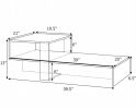 Modern 2-Tier Coffee Table Irregular Center Table with Open Storage Shelf for Living Room Decorative Wooden Top