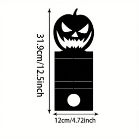 CIFbuy Gothic Halloween Pumpkin Candle Holder, Classic Black Candlestick, Spooky Haunted House Centerpiece Home Decor (TikTok, temu pick-up service)