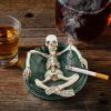 Halloween Skeleton Ashtray for Weed Smokers Cigarettes - Cool Ashtrays with Gothic Design, Portable Indoor/Outside Patio Use