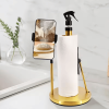 3-in-1 Stainless Steel Stand, Multi-Functional Phone Holder with Spray Bottle Holder & Towel Rack, Freestanding Salon Station for Barbershop
