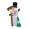 6.2FT Lighted Christmas Inflatable Decoration, Inflatable Snowman Holding Groom