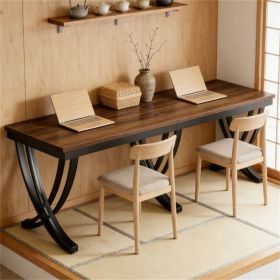 Double person office desk, computer desk, study desk, with metal frame, stability, spacious workspace