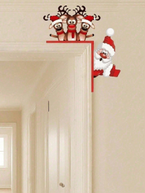 CIFbuy Waterproof Reindeer Christmas Door Decor Outdoor Indoor Holiday Home Decoration(TikTok, temu pick-up service)
