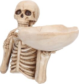 Skull Fruit Plate Halloween Candy Dish Serving Tray 8.7 Inch Punk Home Storage Bowl