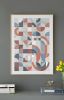 23.8x33.6x1.6" Framed Mirror Art,Home Decor for Living Room Kitchen Foyer Office