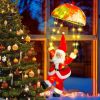 Christmas Decorations Santa Claus Parachute Lights 8 Modes 24.8" LED Hanging Xmas Tree Decor String Lighted with Memory Timer Plug for Home Porch Wind