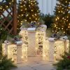 White Christmas Decorations, Set of 3 Christmas Lighted Gift Boxes