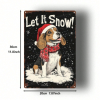 CIFbuy Vintage Metal Sign 2D Flat Christmas Beagle Snow Scene Wall Decor,8X12 Inch Retro Art Plaque Ornament,Home Office Indoor Outdoor TikTok, TikTok