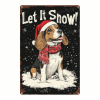 CIFbuy Vintage Metal Sign 2D Flat Christmas Beagle Snow Scene Wall Decor,8X12 Inch Retro Art Plaque Ornament,Home Office Indoor Outdoor TikTok, TikTok
