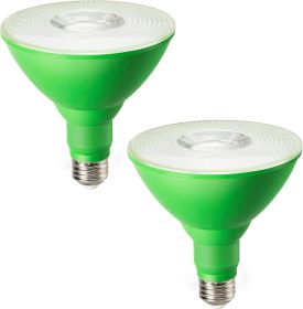 Decorations PAR38 Green LED Flood Light Bulbs Outdoor, Dimmable LED Light Bulb, 18W(120W Equivalent), Outdoor Weatherproof Light Bulb for Christmas