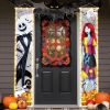 Jack Sally Lighted Banners Porch Signs Halloween Decor Christmas Nightmare Hanging Banner Halloween Decorations Outdoor Horror Poster for Indoor Befor