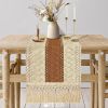 Boho Table Runner 72 Inches Long Thanksgiving Decor Macrame Table Runner Farmhouse Style with Tassels for Party Bohemian Rustic Wedding Bridal Shower