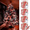 4 Pack Red and White Christmas String Lights, Each 20FT 60 LED Fairy Lights Battery Operated with Timer