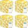 4 Pack 60 LED Fairy Lights Battery Operated with Timer, 20FT Waterproof Twinkle Lights Indoor Outdoor, Cuttable String Lights for Bedroom, Wedding