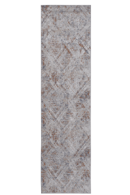 PAYAS Collection 2X8 Beige / Geometric Runner Rug