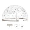 Garden Dome Igloo, 12 x 7.2 ft Outdoor Clear Bubble Tent for 4-7 Person, Weatherproof Geodesic Dome Greenhouse with Window