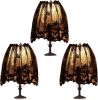 3Pcs Halloween Lamp Shade Cover Decoration, Black Lace Ribbon Spider web Lampshades Cover Topper Scarf for Festive Party Indoor Decor Supplies