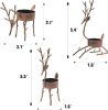 Reindeer Tea Light Candle Holders, 6 Pack Iron Christmas Decoration for Party Dining Table Centerpeice Decorative