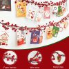 Christmas Decorations Indoor - 57'' Berry Garland Christmas Card Holder – Handmade Berry Garland with 20 Clips for Cards Photos - Holiday Card Display