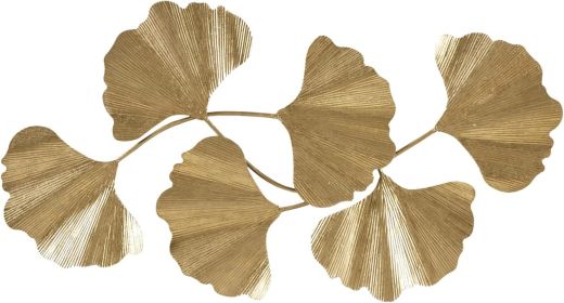 Wall Art Living Room DÃƒÂ©cor Faye Metal Foil Ginkgo Leaf Large Home Accent Modern Inspired Dining