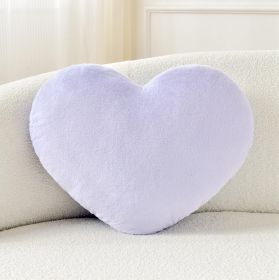 Throw Pillows Heart Pillow Cute Fuzzy Pillows for Bed Livingroom Home Decor Cushion Decorative Aesthetic Preppy Pillows Purple,Small 13"x10"