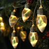2Pcs Christmas Snow Globe String Lights Indoor Decorations 6.6 FT Battery Operated Powered String Lights for Christmas Tree Snow Scene in 20 Clear Bul