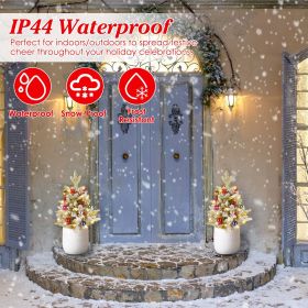 Lifelike Tabletop Artificial Christmas Tree - 50 Warm LED Lights with 8 Lighting Modes, Auto Timer, IP44 Waterproof & Battery Operated