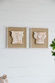 S/2 13.8x1.6x13.8" Wall Art, Wall DÃƒÂ©cor for Living Room Dining Room Bedroom Office Entryway