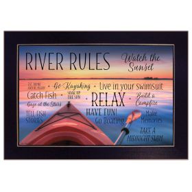 "River Rules" by Lori Deiter, Ready to Hang Framed Print, Black Frame