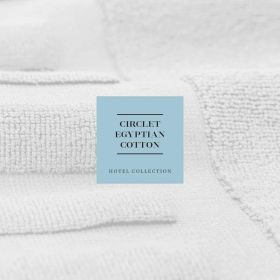 Luxury Bath Mat Floor Towel Set Absorbent Cotton Hotel Spa Shower Bathtub Mats [Not a Bathroom Rug] 22x34 inch 2 Pack | Gray and White