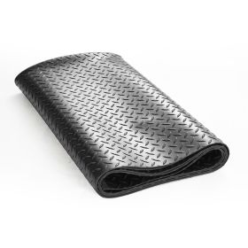 Diamond-Plate Rubber Flooring Roll, 3 mm x 4 ft x 6 ft Garage Floor Mat, SBR Rubber Garage Flooring Roll, Easy to Clean